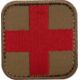 Condor Outdoor Blood Type O- Patch, Single, Coyote Brown/Red, 231-498