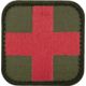Condor Outdoor Blood Type O- Patch, Single, Olive Drab/Red, 231-001