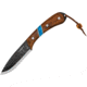 Condor Blue River Knife, 4.5 natural finish 1095HC steel blade, Walnut and reconstituted turquoise stone handle, CTK2825-4.3HC