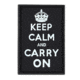 Condor Outdoor Keep Calm and Carry PVC Patch 6Pcs/Pack, White, 181009-034