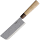 Condor Tool and Knife Kondoru Kitchen Nakkiri Knife Kitchen Knives, 11.75in Overall, 6.5in 1095Hc Steel Blade, Blasted Satin Blade, Hickory And Walnut Wood, CTK5001-7.0