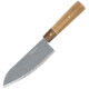 Condor Tool and Knife Kondoru Santoku Knife Kitchen Knives, 11.5in Overall, 6.25in Blasted Satin 1095Hc Steel Blade, Hickory And Walnut, CTK5000-6.5