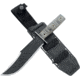 Condor Tool and Knife Operator Bowie Knife Fixed Blade Knife, 7.5in, 1075HC Steel, Clip Point, Black, Linen Micarta Handle, CTK1806-7.5