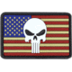 Condor Outdoor Punisher US Flag PVS Patch, 6Pcs/Pack, Red/White/Blue, 181013-004