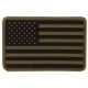 Condor Outdoor PVC US Flag Patch, 6 Pc/Pack, Coyote Brown, 181004-498