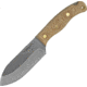 Condor Tool and Knife Toki Knife, 9.25in Overall, 4.5in Blasted Satin 1075Hc Steel Drop Point, Natural Canvas Micarta Handle w/ Concave Notch And 90 Degree Striker, Brown Leather Sheath, CTK3920-4.7HC