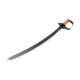 Condor Tool and Knife Naval Cutlass Sword,24in Black Plain 1075 High Carbon Steel, Epoxy Black Powder Coating,Hardwood Handle w/Sheath CTK360-24HC