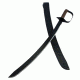 Condor Tool and Knife Naval Cutlass Sword,24in Black Plain 1075 High Carbon Steel, Epoxy Black Powder Coating,Hardwood Handle w/Sheath CTK360-24HC