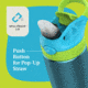Contigo Asclnbl Bottle, 13 oz, Blue Raspberry Cool Lime, 13, CTSSASCLN2513-6
