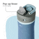 Contigo Wells Chill w/Extra Filter, 24 oz, Dark Ice, 24, CTSSWELLSFL24