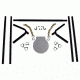 Copper Ridge Outdoors AR500 10 inch Gong Target w/Stand, 1/2 in Thick, Silver SH5055CR