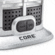 Core Equipment 1000 Lumen Warm LED Patio Lantern with Candlelight Mode, Gray, 7.8 x 7.8 x 10.2 in, 40048