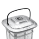 Core Equipment 1000 Lumen Warm LED Patio Lantern with Candlelight Mode, Gray, 7.8 x 7.8 x 10.2 in, 40048