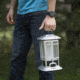 Core Equipment 1000 Lumen Warm LED Patio Lantern with Candlelight Mode, Gray, 7.8 x 7.8 x 10.2 in, 40048