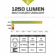 Core Equipment 1250 Lumen Multi-Color LED Flashlight, Gray, 11.3 x 1.5 x 2.6 in, 40012