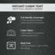 Core Equipment 9 Person Instant Cabin Tent w/ Full Fly, Grey, 40217