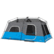 Core Equipment Lighted 9 Person Instant Cabin Tent, Blue, 14 x 9 ft, 40062