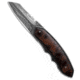 Corrie Schoeman Knives Snout Folding Knife, 2.60in, Damascus, Wharncliffe Blade, Brown Handle, Brown/Black, 6.75 inch, BHQ-212218