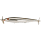 Cotton Cordell Boy Howdy Topwater Prop Bait, 4.5in, 3/8 oz, Floating, Chrome/Black, C4104