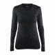 Craft Active Comfort Roundneck Longsleeve - Women's -Black Melange-Large 1903714-9999-L