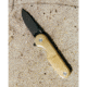 Craighill Rook Framelock Brass Folding Knife, 3.25in Closed, 2.25in Black PVD Coated 12C27 Sandvik Stainless Blade, Brass Handle, FFKBR5490