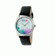 Crayo Graffiti Leather-Band Watch, Multicolor/Black, CRACR4001