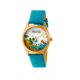 Crayo Graffiti Leather-Band Watch, Multicolor/Powder Blue, CRACR4004