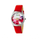 Crayo Graffiti Leather-Band Watch, Multicolor/Red, CRACR4002