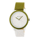Crayo Pleasant Nylon-Band Watch, Silver/Olive, CRACR3904