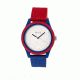 Crayo Pleasant Nylon-Band Watch, Silver/Red, CRACR3901