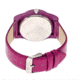 Crayo Womens Dazzle Leather-Band Watch w/Date, Hot Pink/Hot Pink, CRACR4104