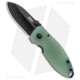 CRKT Burnley Squid Folding Knife, 2.25in, D2, Spear Point Blade, G10 Jade Handle, Black/Jade, 5.75in, BHQ-97159