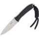 CRKT Carson Neck Knife Satin Knife, 5.5in Overall, 2.5in Satin SS Blade, Black G10 Handle, Black Cord Lanyard, Sheath Includes Attachment Clip, Black Nylon Sheath, F402N