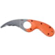 CRKT Bear Claw 2.39in Fixed Blade Knife, AUS 8, Hawkbill, Orange w/Veff Serrations Glass-Reinforced Nylon, 2511ER