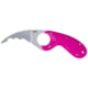 CRKT Bear Claw 2.39in Fixed Blade Knife, AUS 8, Hawkbill, Pink w/Veff Serrations Glass-Reinforced Nylon, 2511F