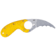 CRKT Bear Claw 2.39in Fixed Blade Knife, AUS 8, Hawkbill, Yellow w/Veff Serrations Glass-Reinforced Nylon, 2511Y