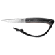 CRKT Biwa Fixed Blade Knife, 3.02in, 12C27, Drop Point, Black Micarta Handle, 2382K