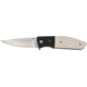 CRKT Curfew Assisted Assisted Opening Folding Knife, 3.1in, 8Cr13MoV Blade, Drop Point, Polished Resin Infused Fiber, Black/White Handle, 2867