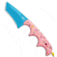 Crkt CRKT Folts Minimalist Dessert WarriorR Tanto Neck Knife 2&quot; Blue, Pink, Stainless Steel, adult, BHQ-207041