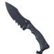 Crkt CRKT Kaila Cumings Bugsy Fixed Blade Knife Black G-10 3.78&quot; Black Veff Serr, Black, 1095, adult, BHQ-181752