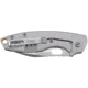 CRKT Pilar III Folding Knife, 2.97in, D2 Tool Steel Blade, Sheepsfoot Blade, Silver G10 Handle, 5317D2