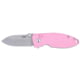 CRKT Squid Button Lock Folding Knife, 2.27in, 14C28N, Drop Point Blade, Rose Quartz G10 Handle, 2474P