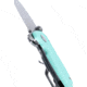 CRKT Squid Compact Assisted Opening Folding Knife, 1.75in, 8Cr13MoV, Drop Point, Blue Stainless Steel Handle, 2485B