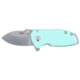 CRKT Squid Compact Assisted Opening Folding Knife, 1.75in, D2, Drop Point, Blue Stainless Steel Handle, 2485B
