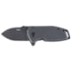 CRKT Squid Compact Assisted Opening Folding Knife, 1.75in, 8Cr13MoV, Drop Point, Black Stainless Steel Handle, 2485K