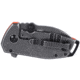 CRKT Squid Compact Assisted Opening Folding Knife, 1.75in, 8Cr13MoV, Drop Point, Orange Stainless Steel Handle, 2486