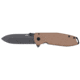 CRKT Squid XM Assisted Opening Folding Knife, 2.95in, 8Cr13MoV, Drop Point, Brown G10 Handle, 2495B