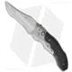 CRKT Elishewitz Pharaoh Automatic Folding Knife, 3.625in, AUS-8 Stainless Steel, Clip Point Blade, GFN Black/Gray Handle, Black/Black/Gray, 8.25in, BHQ-1455