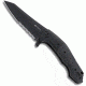 CRKT Eraser Folding Tanto Tactical Knife, Combo Edge, Black TitanNitride Blade 8900K