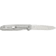 CRKT Facet Assisted Opening Folding Knife, 3.37in, Plain Satin D2 Steel Blade, Sheepsfoot, Stainless Steel Handle, Gray, K230XXP